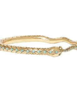 Mignonne Gavigan Serpent Cuff Turquoise Gold