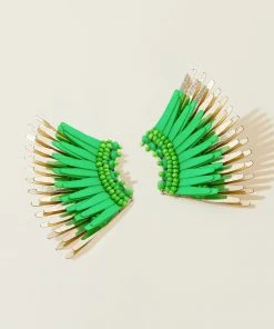 Mignonne Gavigan Mini Madeline Earrings Lime Gold