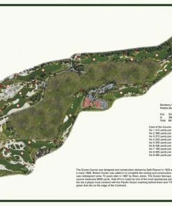 Vintage Golf Course Maps Monterey Dunes Country Club, The Dunes Course