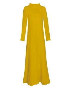 Casey Marks Lounge Dress In Mustard French Terry