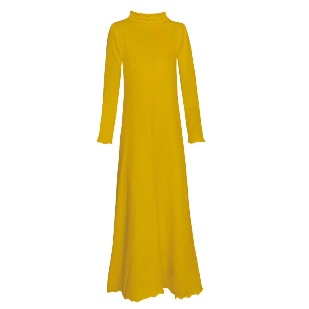 Casey Marks Lounge Dress In Mustard French Terry 3 Casey Marks Lounge Dress In Mustard French Terry