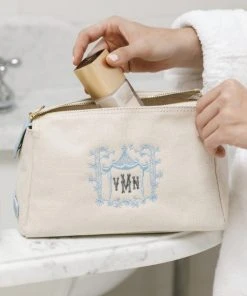 Neely & Chloe No. 30 The Small Canvas Pouch Pebble