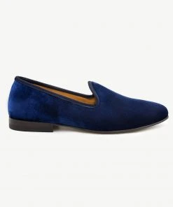 Del Toro WHAT'S HOT Men's Navy Velvet Slipper II
