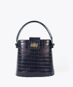 Neely & Chloe WHAT'S HOT No. 56 The Kettle Bag Croc Embossed