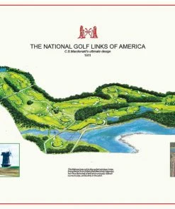 Vintage Golf Course Maps Father's Day National I Map