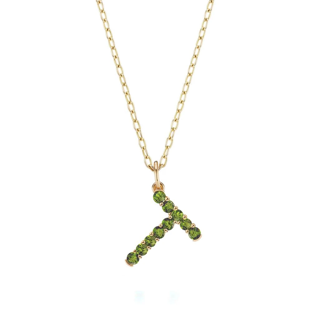 Briony Raymond Fine Jewelry Confetti Peridot Letter Pendant - Large 4 Briony Raymond Fine Jewelry Confetti Peridot Letter Pendant - Large