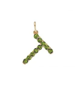 Briony Raymond Fine Jewelry Confetti Peridot Letter Pendant