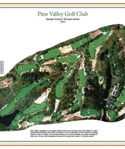 Vintage Golf Course Maps Pine Valley Map