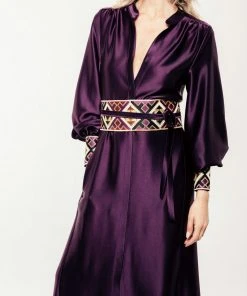 RosewaterHouse Isfahan Dress - Aubergine CLOTHING