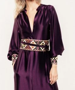 RosewaterHouse Isfahan Dress - Aubergine CLOTHING