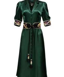 RosewaterHouse Norina Holiday Dress - Emerald
