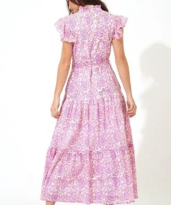 OLIPHANT Ruffle Collar Button Maxi- Malta Pink 10 OLIPHANT Ruffle Collar Button Maxi- Malta Pink