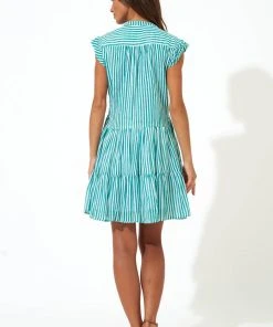 OLIPHANT Roll Sleeve Dress- Playa Green 8 OLIPHANT Roll Sleeve Dress- Playa Green