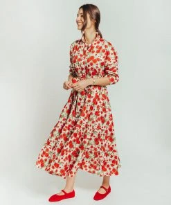 Daphne Wilde WHAT'S HOT Giovanna Dress In Carline Rose Liberty London Cotton