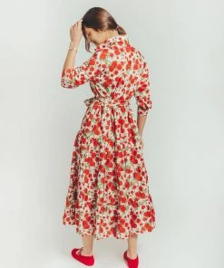 Daphne Wilde WHAT'S HOT Giovanna Dress In Carline Rose Liberty London Cotton