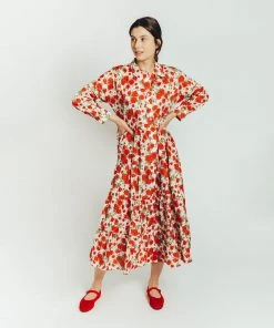 Daphne Wilde WHAT'S HOT Giovanna Dress In Carline Rose Liberty London Cotton