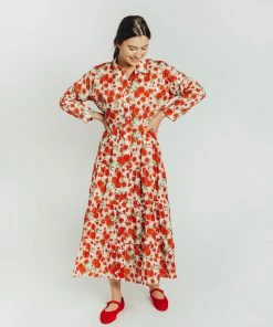 Daphne Wilde WHAT'S HOT Giovanna Dress In Carline Rose Liberty London Cotton