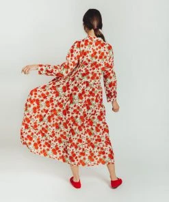Daphne Wilde WHAT'S HOT Giovanna Dress In Carline Rose Liberty London Cotton