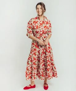 Daphne Wilde WHAT'S HOT Giovanna Dress In Carline Rose Liberty London Cotton