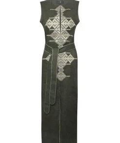 RosewaterHouse Aftab Dress - Khaki CLOTHING