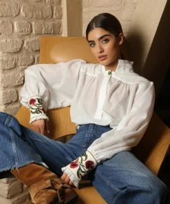 RosewaterHouse Carnation Blouse - White