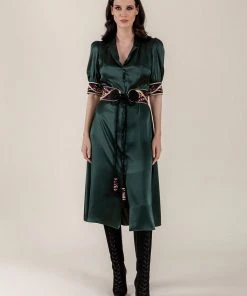 RosewaterHouse Norina Holiday Dress - Emerald