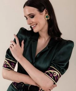 RosewaterHouse Norina Holiday Dress - Emerald