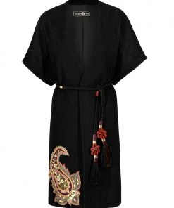 RosewaterHouse Zarin Wrap Coat - Paisley