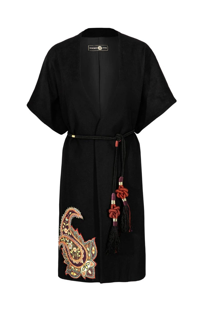 RosewaterHouse Zarin Wrap Coat - Paisley 3 RosewaterHouse Zarin Wrap Coat - Paisley