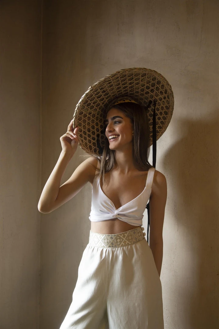 RosewaterHouse Sarah Crop Top - White Tops 5 RosewaterHouse Sarah Crop Top - White Tops