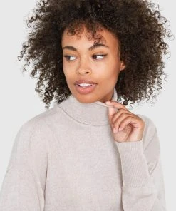 Santicler Tops Eileen Turtleneck Relaxed-Fit Merino Wool Sweater