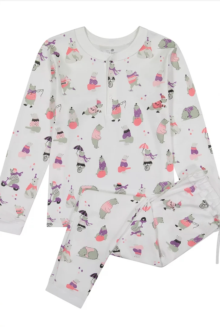 Ro's Garden Sleepwear Cameron Kid's Pajamas, Circus 5 Ro's Garden Sleepwear Cameron Kid's Pajamas, Circus