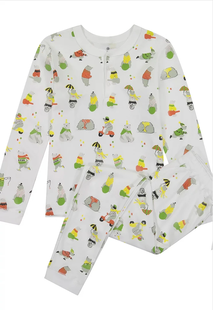 Ro's Garden Sleepwear Cameron Kid's Pajamas, Circus 6 Ro's Garden Sleepwear Cameron Kid's Pajamas, Circus