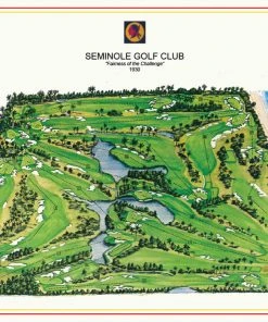 Vintage Golf Course Maps Father's Day Seminole Map