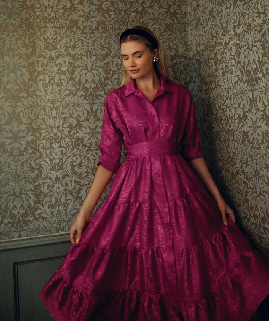 Daphne Wilde Giovanna In Raspberry Moire CLOTHING 5 Daphne Wilde Giovanna In Raspberry Moire CLOTHING