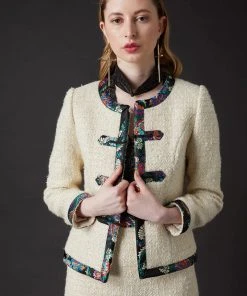 SKYLENCE WHAT'S HOT Chelsea Tang Tweed Jacket White