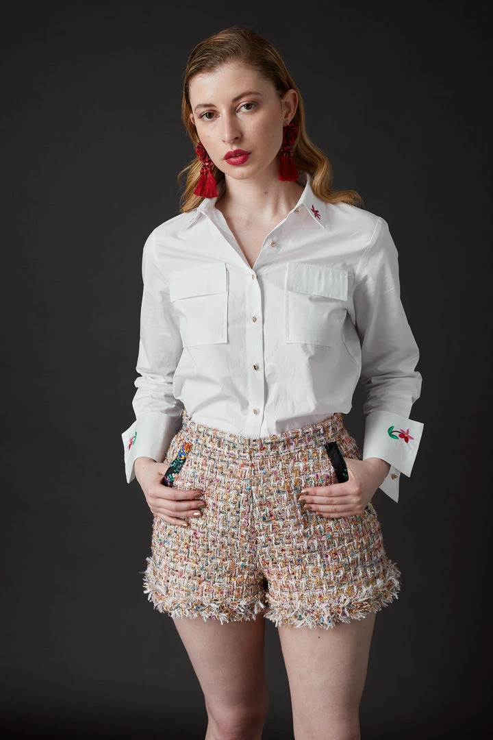 SKYLENCE WHAT'S HOT Chelsea Tang Tweed Shorts Multi 7 SKYLENCE WHAT'S HOT Chelsea Tang Tweed Shorts Multi