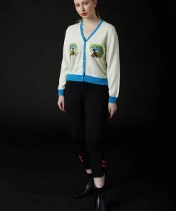 SKYLENCE Qiaochu Embroidered Cardigan Blue