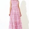 OLIPHANT Sleeveless Smocked Maxi- Malta Pink