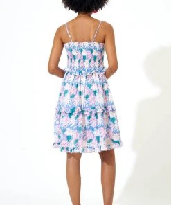 OLIPHANT Smocked Back Mini- Cayman Blue