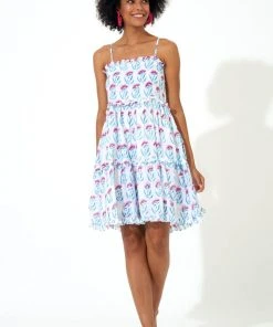 OLIPHANT Smocked Back Mini- Poppy Blue