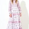 OLIPHANT Smocked Top Maxi- Indica Pink