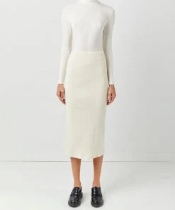 Soft Animal Stretch Rib Mockneck Top