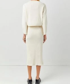 Soft Animal Stretch Rib Midi Skirt WHAT'S HOT