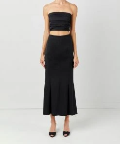 Soft Animal Pleated Mermaid Skirt