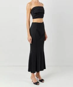 Soft Animal Pleated Mermaid Skirt