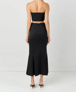 Soft Animal Pleated Mermaid Skirt