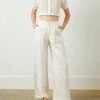 Soft Animal Wide Leg Linen Trouser