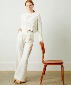 Soft Animal Wide Leg Linen Trouser