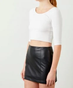 Soft Animal Leather Mini Skirt WHAT'S HOT